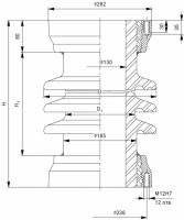 Покрышки для конденсаторов ПКДА 850/130 О1; ПКДА 1340/130 О1