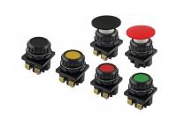 Кнопка КЕ 131 красный гриб с фиксацией 2 исполнение (1з+1р)