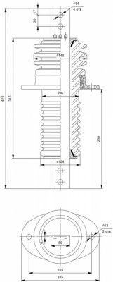 Изоляторы проходные ИП-10/630-7,5 УХЛ 2