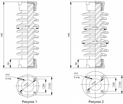 Изоляторы опорные стержневые С4-195-I УХЛ 1; С4-195-II УХЛ 1